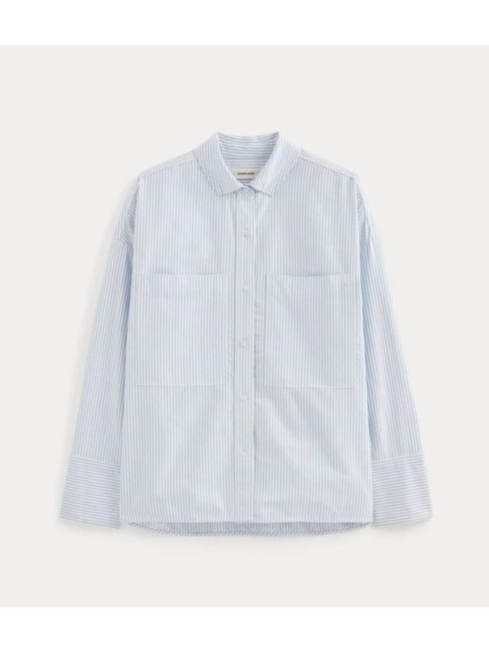 Everlane The Boxy Oxford Shirt Women's Size Medium in Blue & White Stripe NWT! - Picture 1 of 7